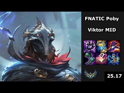 FNATIC Poby (Viktor) vs (Corki) - LEC Playoff training arc - EUW Challenger - Patch 25.17