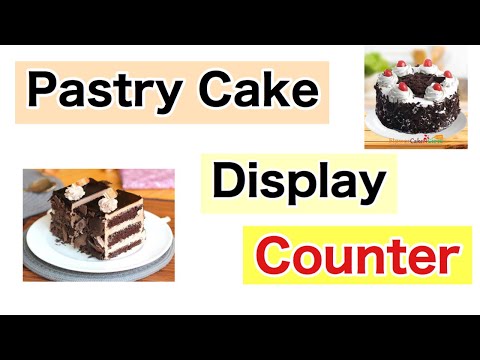 Glass cake display counter, for bakery