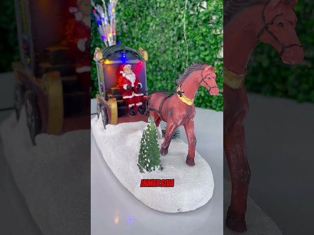 Vídeo relacionado con BestAlice Casa de Música, Estatua de Resina de la Casa de Navidad, Adorno de Bota, Decoraciones de Mesa Navideñas con Luces LED y Música para Decoración de Fiestas en Interiores