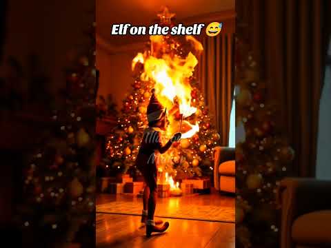 Encore un sale coup du Lutin Farceur 😱😅 #elf #elfonashelf #christmas #aigenerated