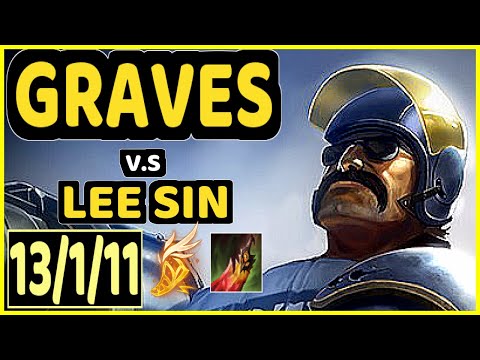 BGOB (GRAVES) vs LEE SIN - 13/1/11 KDA JUNGLE CHALLENGER GAMEPLAY - BR