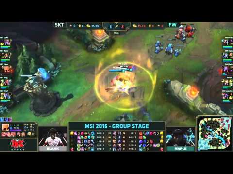 Mid-Season Invitational - SKT Vs. FW - Faker Gets Sniped