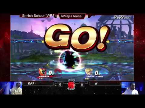 Smash 4 Suhoor: KAF (Greninja) vs W (Samus, ZSS) - LR3