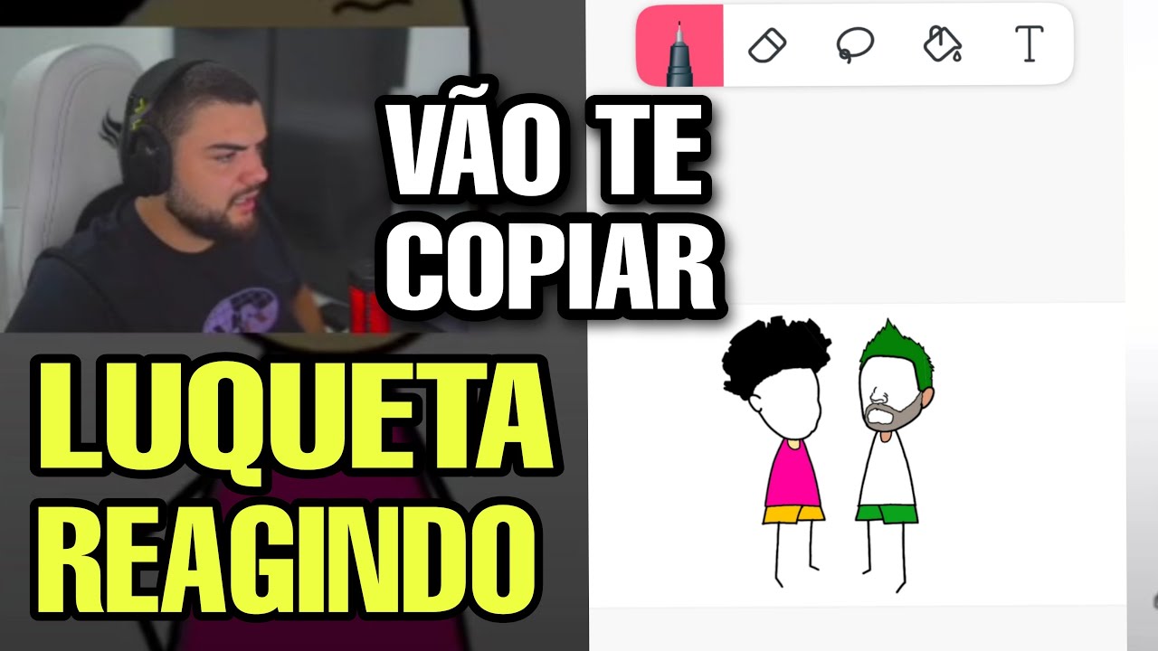 LUQUETA REAGINDO COMO É FEITO AS ANIMAÇÕES DELE E DO PAULINHO O LOKO