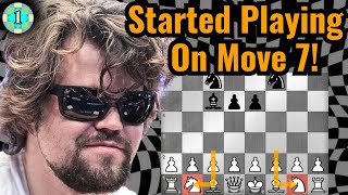 OMG! Magnus Carlsen Trolls By Starting The Game On Move 7! (Its Totally Absurd!)