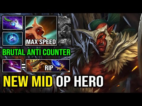 WTF NEW MID HERO Invisible Mana Burn Troll Warlord 100% EZ Delete Bristle with Silver Edge Dota 2
