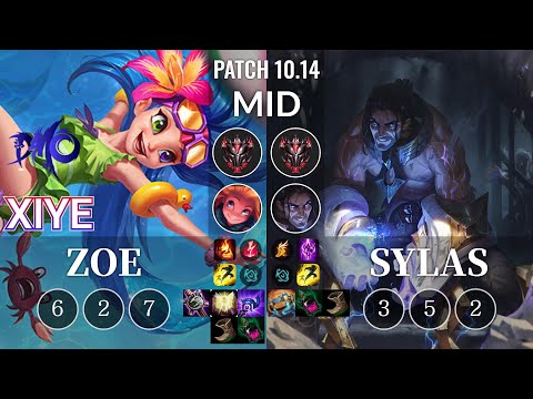 DMO xiye Zoe vs Sylas Mid - KR Patch 10.14