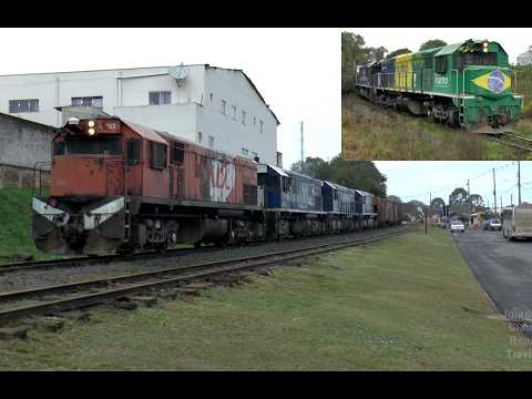 TREM COM O "BRASIL" NA CAUDA ENTRE IRATI E FERNANDES PINHEIRO