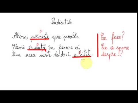Predicatul - Lecție de limba română