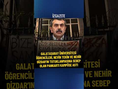 GSÜ öğrencileri, Nehir Dizdar ve Nevin Tekin’in tutuklanmasına neden olan pankartı kampüse astı