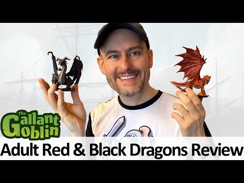 Adult Red & Black Dragons Premium Figures - WizKids Paizo Pathfinder Battles Prepainted Minis