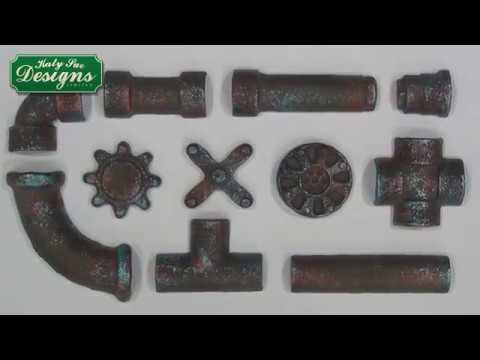 RUSTY PIPES 11 pc silicone icing mould set RUSTY PIPES 11 pc silicone icing mould set