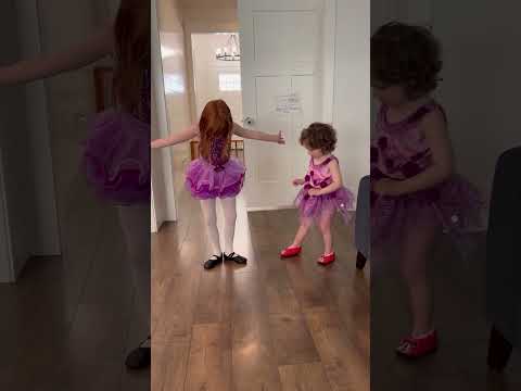 ADLEY turns into a BALLERiNA!! @AforAdley 🩰 Navey & her BiG SiSTER practice a BALLET! #shorts