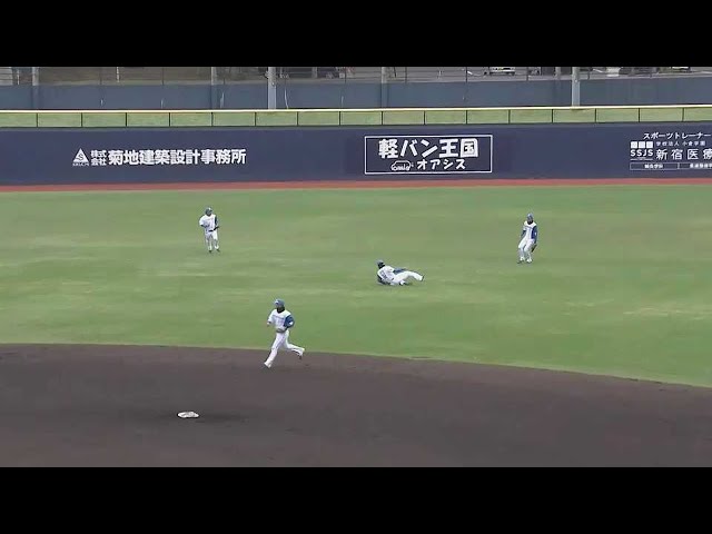 【ファーム】ファイターズ・谷内亮太 難しいフライを後ろ向きで好捕した!! 2022年4月14日 北海道日本ハムファイターズ 対 東北楽天ゴールデンイーグルス