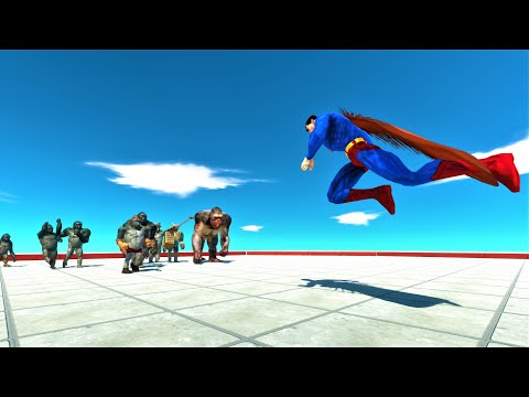 Mutant primates vs superhero Animal Revolt Battle Simulator