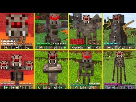 GOLEM STEVE - Minecraft ALL MOBS HAVE SWAPED LIVES TO SPIDER !!! What Mob is the best? MONSTER SCHOOL Battle