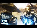 Raiden Defeating Kotal Kahn Scene Mortal Kombat Story