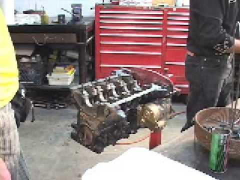 Install Main Bearings and crank shaft on MX-5 Miata at Mike's Place