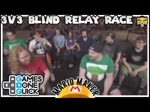 Mario Maker 3v3 Blind Relay Race: SGDQ 2018! Kaizo For Charity!