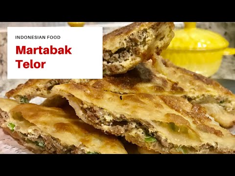 Martabak Telor || how to make Indonesian Paratha Bread filled with ground beef,eggs & scallion