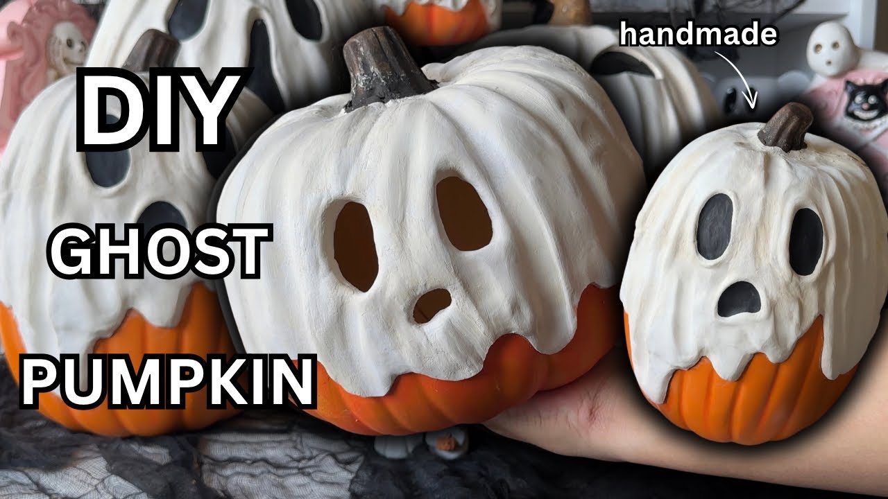 GHOST PUMPKIN DIY! 2024 Must try this viral Halloween DIY!