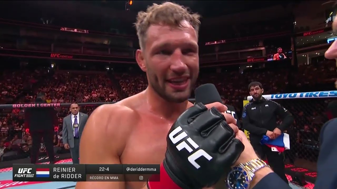 #UFCSacramento Reinier de Ridder: Entrevista en el Octágono