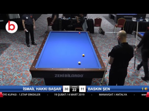 İSMAİL HAKKI BAŞAR & BASKIN ŞEN Bilardo Maçı - 2019 TÜRKİYE KUPASI 1. ETAP ERKEKLER-1.TUR