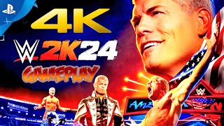 WWE 2K24 -Cody Rhodes vs Roman Reigns | Hell in a Cell Match at Wrestlemania Las Vegas | PS5™ [4K60]