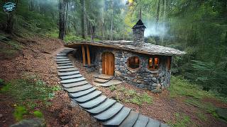 Man Builds a Unique House in the Wild – No Nails, No Cement!