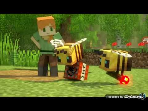 Bees Fight: BLOOPERS - Alex and Steve Life (Minecraft Animation)