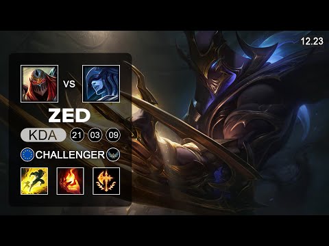 Zed vs Lissandra Mid - EUW Challenger - Patch 12.23 Season 12
