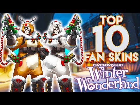 TOP 10 OVERWATCH CHRISTMAS FAN SKINS!
