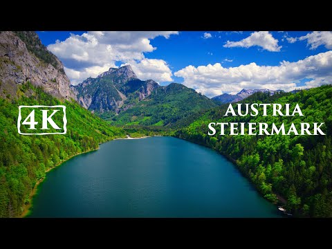 Leopoldsteiner See , Erzberg-Eisenerz, Nationalpark Gesäuse , Stift Admont 4k Drohne