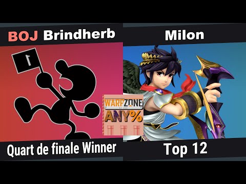 WarpZone Any% #8 | Brindherb ( Mr.G&W ) vs Milon_ ( Dark Pit ) | Winners Quarter Final