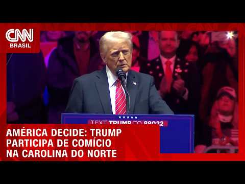 Trump participa de comício na Carolina do Norte nesta terça (20) | LIVE CNN