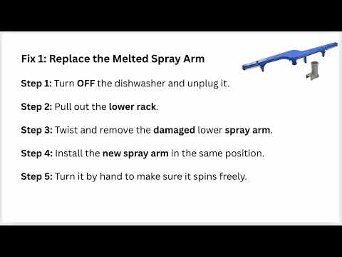 How to Fix Frigidaire Dishwasher Lower Spray Arm Melting – Heat Issue, Rack Fix & Replace