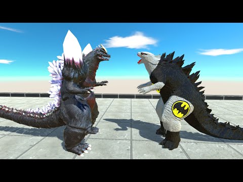 Batman Godzilla 2014 Vs Team Space Godzilla Death run -Animal Revolt Battle Simulator