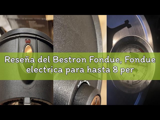Vídeo relacionado con Bestron Fondue, Fondue electrica para hasta 8 personas, con 8 tenedores de fondue y termostato continuo, incl. protector contra salpicaduras, color: cobre