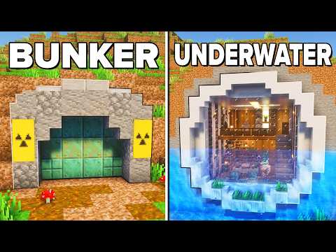 Minecraft: 3 Simple Starter Houses & Bases!