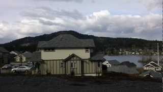 preview picture of video 'overlooking Langford Lake / new housing development (Westhills)'