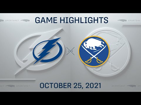 NHL Highlights | Lightning vs. Sabres - Oct. 25, 2021.