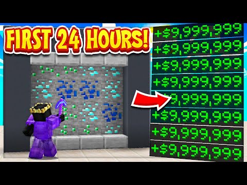 The *BEST* First 24 Hours on Minecraft Skyblock... (RICH)