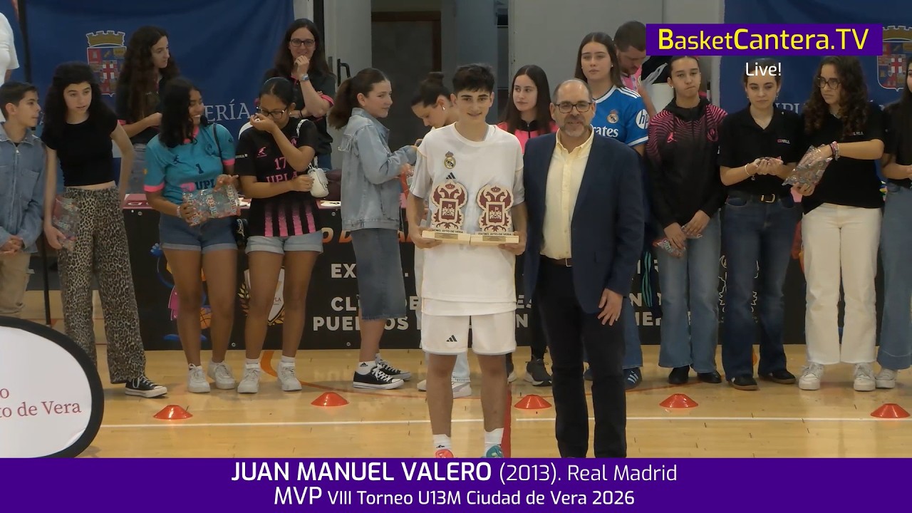 JUAN MANUEL VALERO (2013) Real Madrid.-  MVP Torneo Internacional U13M Ciudad de Vera 2026