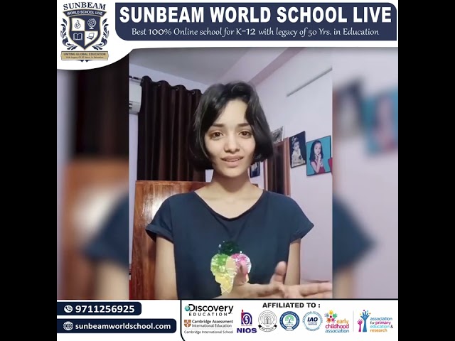 testimonial of sunbeam world school student