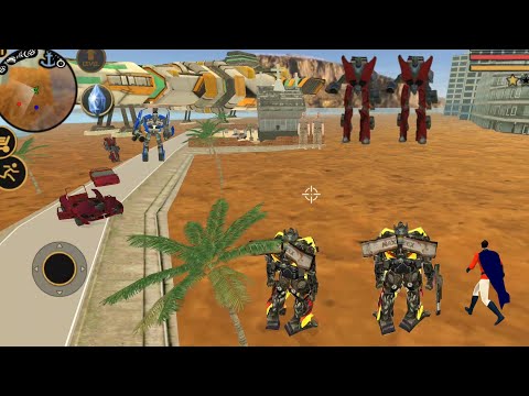 Vegas Crime Simulator (Transformer Fight Car Robot) Robot Cluster on Sea - Android Gameplay HD