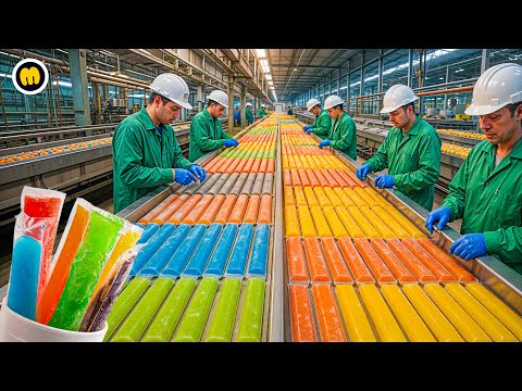How Freeze Pops Are Made In Factory (Unfrozen to Icy Treat!) | Freeze Pops Factory Process