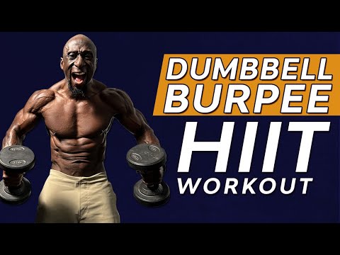 21 Minute Dumbbell Burpee HIIT Workout - Total Body Muscle | Fat Loss