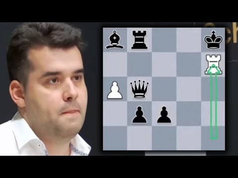 Ian Nepomniachtchi Sacrifices His Rook to Checkmate Alireza Firouzja and He Looks Alireza's Face