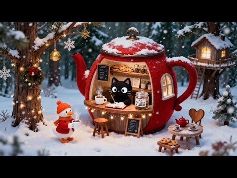 Winter Lofi Jazz – Cozy Study Beats with Rain Sounds for Focus & Relaxation ❄️☕