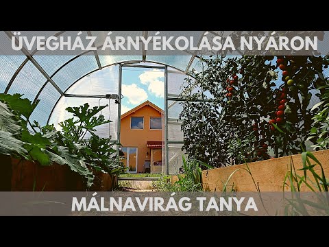 Üvegház árnyékolása nyáron